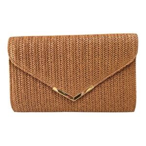 Woven Crossbody Clutch Purse with Gold Trim – NWOT